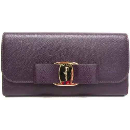 Pre-owned Leather wallets , female, Sizes: ONE SIZE - Salvatore Ferragamo Pre-owned - Modalova