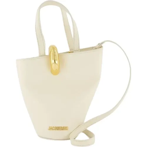 Ivory Leather Shopper Bag Double Wear , female, Sizes: ONE SIZE - Jacquemus - Modalova