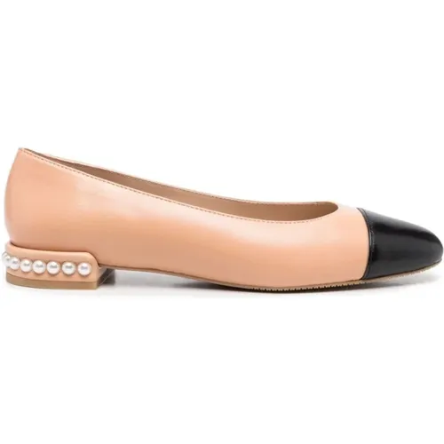 Ginger Black Pearl Flat Sandals , female, Sizes: 4 UK - Stuart Weitzman - Modalova