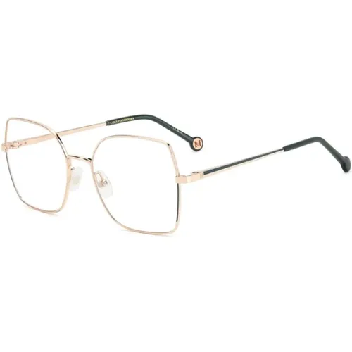 Goldgrüne Brille für Modebewusste Frauen,Gold Grüne Rahmenbrille - Carolina Herrera - Modalova