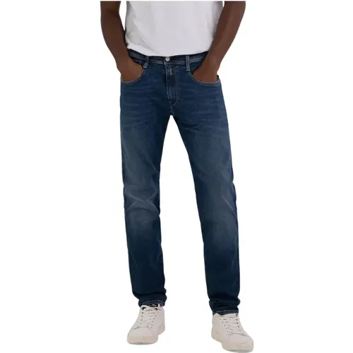 Blaue Hyperflex Wiederverwendete Jeans - Replay - Modalova