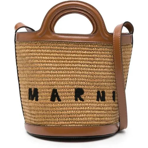 Tropicalia Bucket Bag Leather , female, Sizes: ONE SIZE - Marni - Modalova