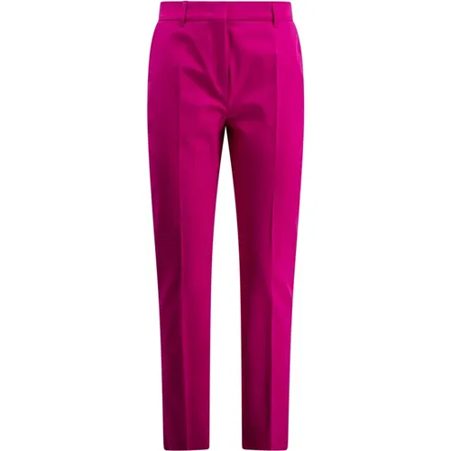 Fuchsia Carrot Fit Cotton Pants , female, Sizes: XS - Max Mara Studio - Modalova