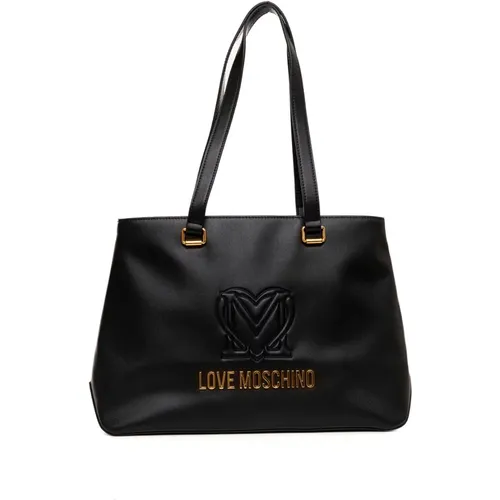 Stilvolle Shopper Tasche mit Top-Reißverschluss - Love Moschino - Modalova