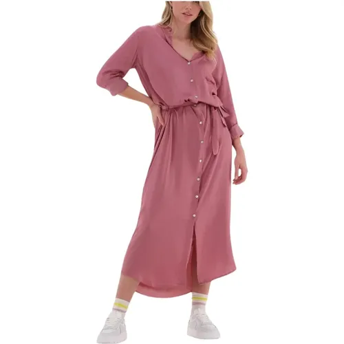 Flowy Shirt Kleid , Damen, Größe: M - 10Days - Modalova