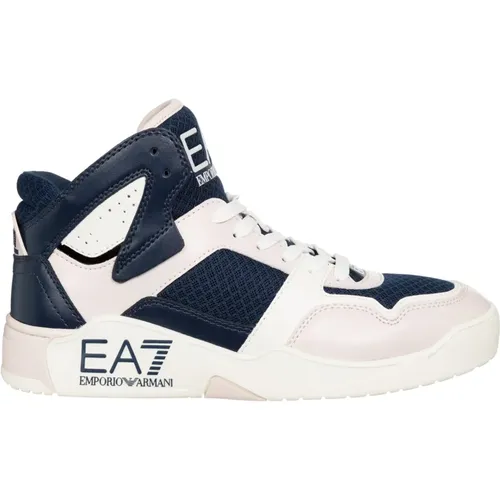Bunte High-Top Sneakers , Damen, Größe: 37 EU - Emporio Armani EA7 - Modalova