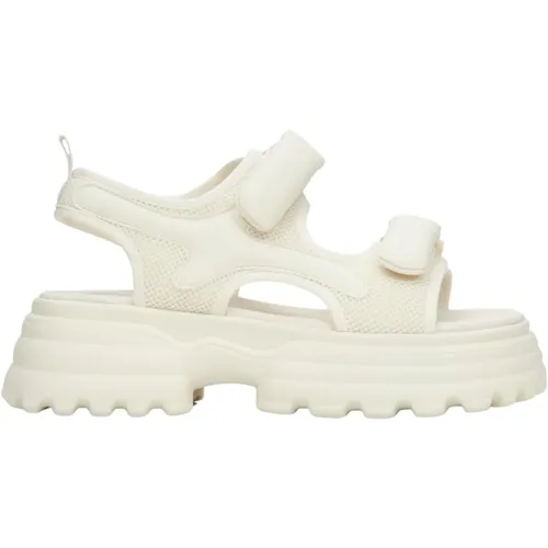 Weiße sportliche Sandalen mit dicker Sohle , Damen, Größe: 39 EU - Estro - Modalova