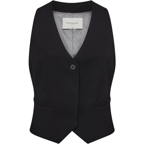 Modern Cut Tailor Vest , female, Sizes: XS, XL, L - Copenhagen Muse - Modalova