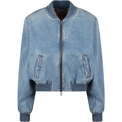 Denim Bomberjacke , Damen, Größe: S - Diesel - Modalova