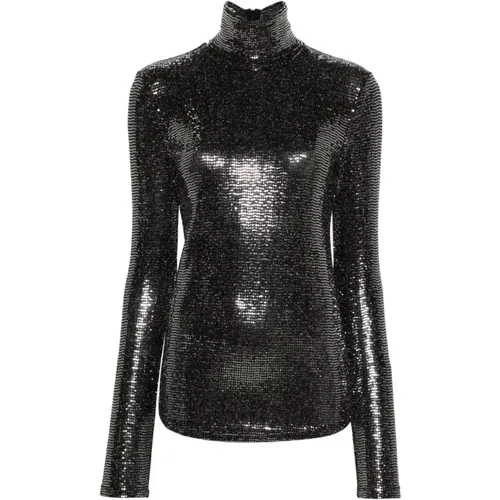 Pailletten Mock Neck Top , Damen, Größe: 2XS - Isabel marant - Modalova