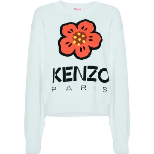 Clear Sweater with Boke Flower Motif , female, Sizes: L, M - Kenzo - Modalova