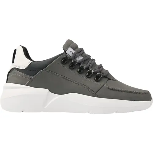 Dark Grey Combi Sneakers , male, Sizes: 8 UK, 9 UK, 11 UK, 7 UK - Nubikk - Modalova