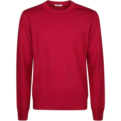 Wool Sweater Round Neck Long Sleeve , male, Sizes: S, M, L - Boglioli - Modalova