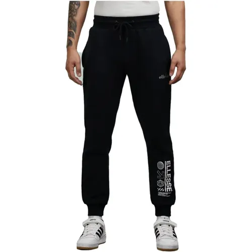 Schwarzer Baumwoll-Jogger mit Markendetails - Ellesse - Modalova