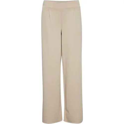 Lange Weite Regular Damen Hose , Damen, Größe: L - Ichi - Modalova