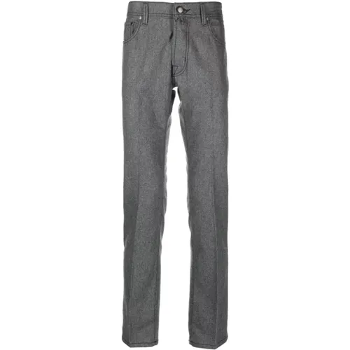 Wool Flannel Trousers , male, Sizes: W35 - Jacob Cohën - Modalova