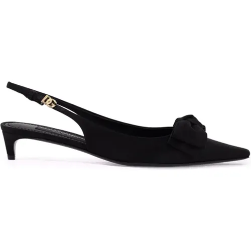 Seidensatin Schleife Slingback Pumps - Dolce & Gabbana - Modalova