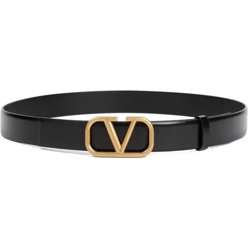 V Signature Belt Leather , male, Sizes: 105 CM - Valentino Garavani - Modalova