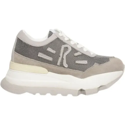 Weiche Techno Sneakers in Weiß Grau - Rucoline - Modalova