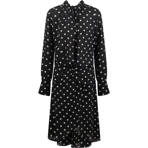 Polka Dot Midi Kleid mit Falten - Nina Ricci - Modalova