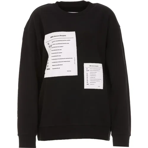 Schwarze Sweaters mit Logo - MM6 Maison Margiela - Modalova