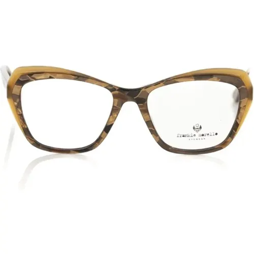 Cat Eye Brille mit Havana-Muster , Damen, Größe: ONE Size - Frankie Morello - Modalova