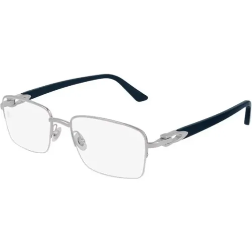 Silver Frame Glasses Ct0288O 008 , unisex, Sizes: 57 MM - Cartier - Modalova