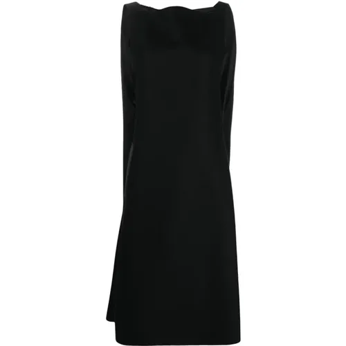 Wool A-Line Midi Dress , female, Sizes: 3XS - Maison Margiela - Modalova