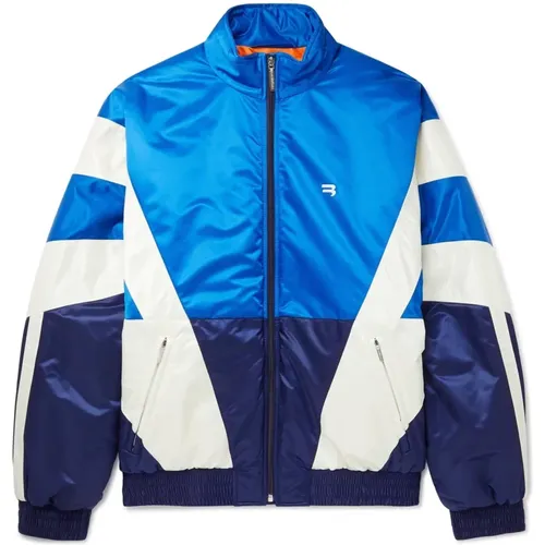 Satin-Twill Jacket with Logo Detail , male, Sizes: M - Balenciaga - Modalova