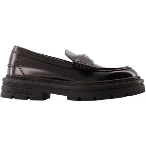 Leather flats , female, Sizes: 11 1/2 UK, 11 UK, 9 UK, 10 UK - Versace - Modalova