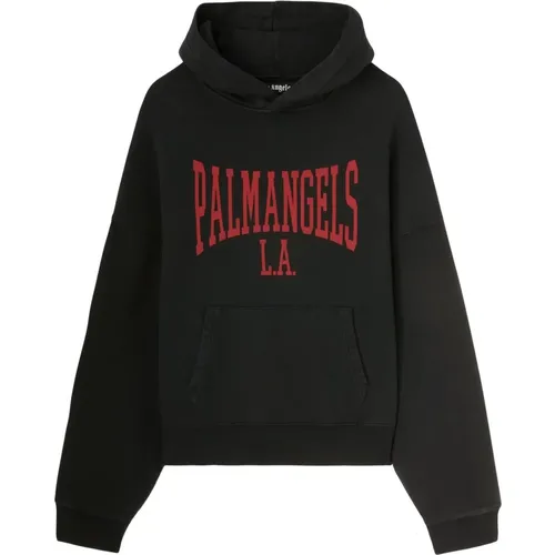 Dark College Hoody , male, Sizes: XL, S, M, L - Palm Angels - Modalova