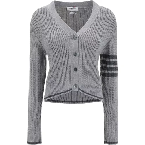 Stylish Knit Cardigan Sweater , female, Sizes: S, 2XS - Thom Browne - Modalova