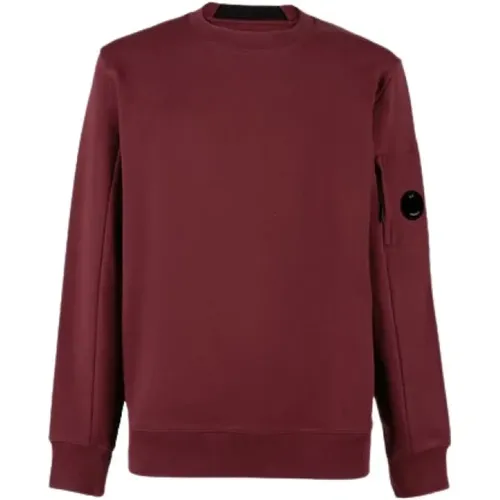 Diagonal Raised Fleece Crew Neck Sweatshirt , Herren, Größe: M - C.P. Company - Modalova