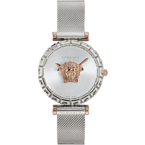 Empire Greca Silberne Uhr , Damen, Größe: ONE Size - Versace - Modalova