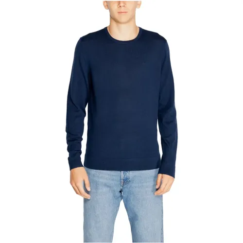 Recycelter Woll-Crew-Neck-Pullover , Herren, Größe: S - Calvin Klein - Modalova