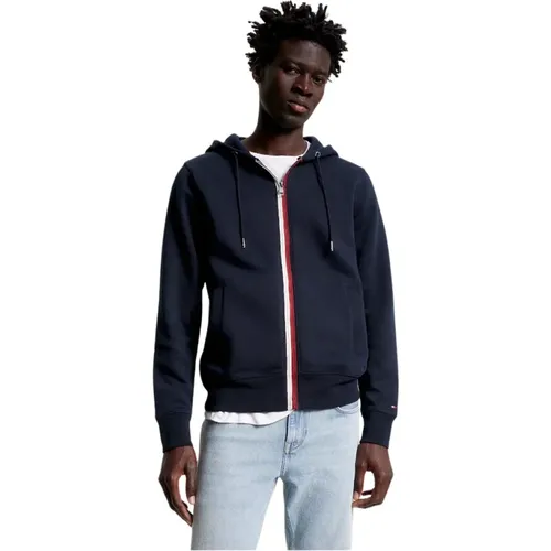 Global Stripe Sweatshirt With Hood AND ZIP , male, Sizes: 2XL - Tommy Hilfiger - Modalova