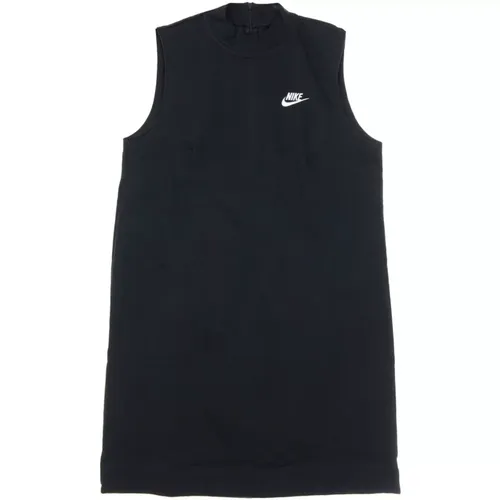 Sportliches Ärmelloses Kleid Schwarz/Weiß - Nike - Modalova