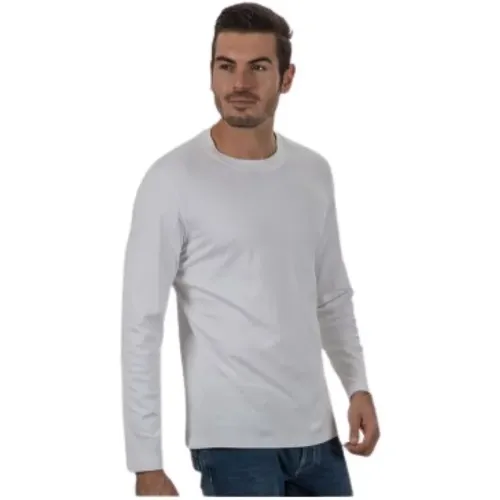 Langarm-Baumwoll-T-Shirt , Herren, Größe: L - BRUNELLO CUCINELLI - Modalova