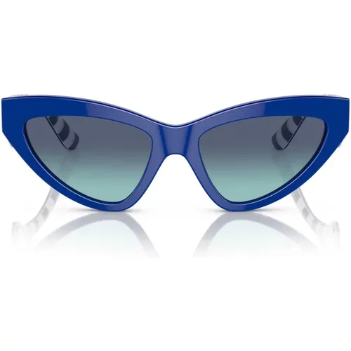 Zeitlose Cat-Eye Sonnenbrille mit blau verlaufenden Gläsern , unisex, Größe: 55 MM - Dolce & Gabbana - Modalova
