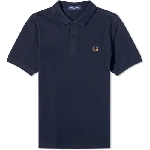Slim Fit Plain Polo with Striped Collar and Sleeves , male, Sizes: S - Fred Perry - Modalova