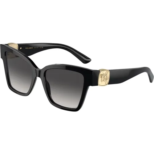 Stylische Sonnenbrille Dg4470 Schwarz/Grau , Damen, Größe: 54 MM - Dolce & Gabbana - Modalova
