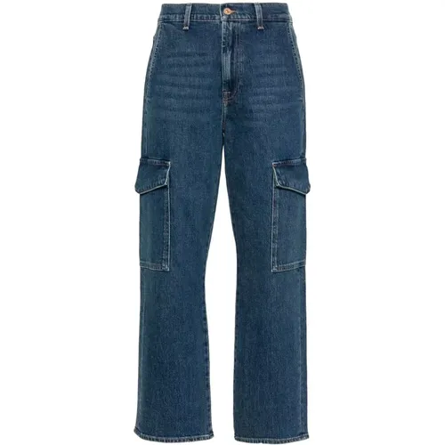 Indigo Blaue High-Rise Jeans , Damen, Größe: W26 - 7 For All Mankind - Modalova