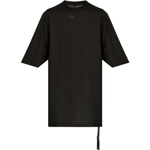 Schwarzes Oversized Baumwoll-T-Shirt - Rick Owens - Modalova