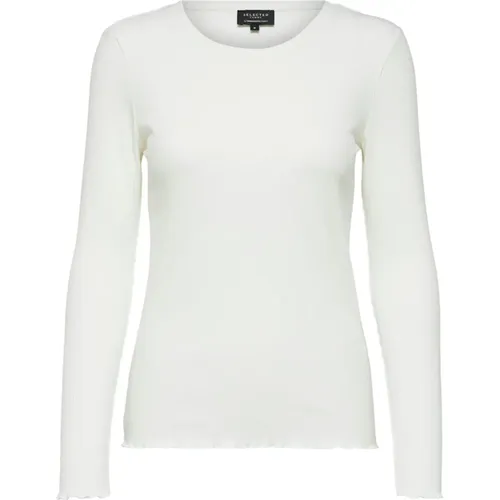 Snow Anna LS Crew Neck Tee - Selected Femme - Modalova