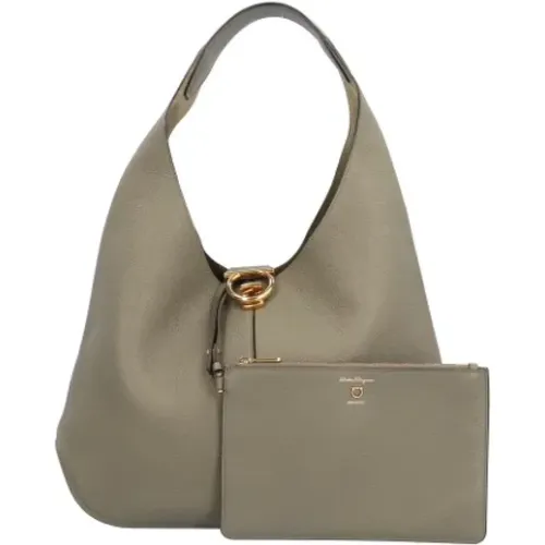 Pre-owned Leather shoulder-bags , female, Sizes: ONE SIZE - Salvatore Ferragamo Pre-owned - Modalova