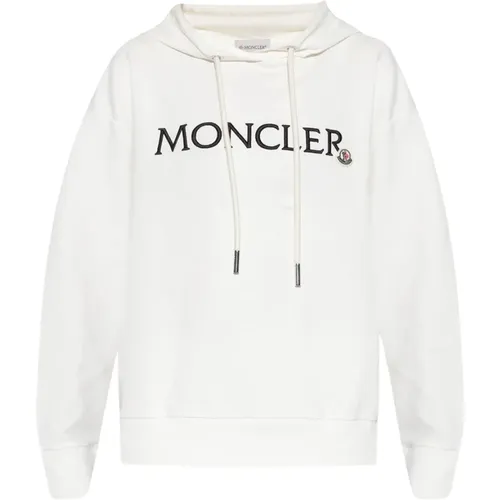 Kapuzenpullover mit gesticktem Logo , Damen, Größe: M - Moncler - Modalova