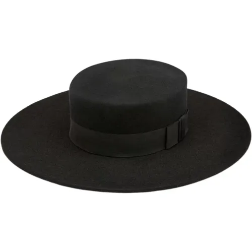 Felt Wool Canotier Hat , female, Sizes: 56 CM, 58 CM - Nina Ricci - Modalova