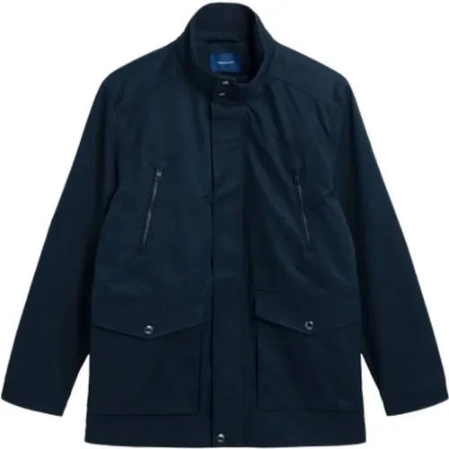 Water-repellent Coat with Zipper and Snap Closure , male, Sizes: M - Gant - Modalova