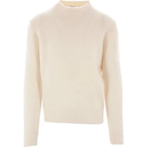 Ivory Shetland Wool Knit Sweater , male, Sizes: 2XL - Aspesi - Modalova