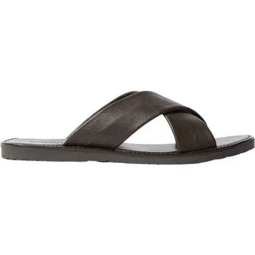 Adriano Sliders - Handgefertigte italienische Ledersandalen , Herren, Größe: 44 EU - Scarosso - Modalova